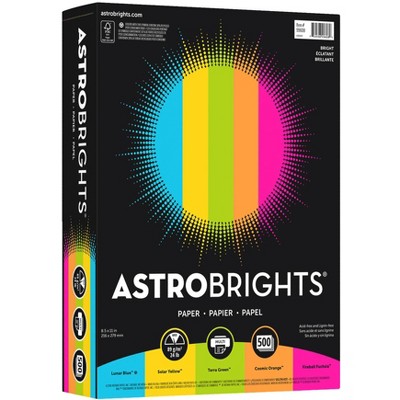 Astrobrights Colored Paper, 8-1/2 x 11 Inches, Assorted Bright Colors, pk of 500