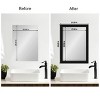 Amanti Art Mirror Makeover Bathroom Mirror Frame Border Kit  - Fully Assembled Peel and Stick Frame - Mirror NOT Included - Avon Black Trim - 4 of 4