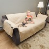 Couch Cover - 100% Waterproof Sofa Cover for Pets - 3-Cushion Pet Furniture Cover with Non-Slip Straps and Storage Pockets by PETMAKER (Tan) - 2 of 4
