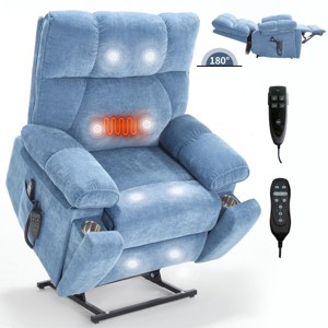 Power Lift Recliner Chair with Heat and Massage for Elderly, Large Electric Dual Motor Recliner Chair with Cup Holder, Infinite Position - Koiai - 1 of 4