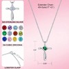 Cross necklace for women, birthstone necklace with diamond, sideways cross , birthday gift for women - 4 of 4