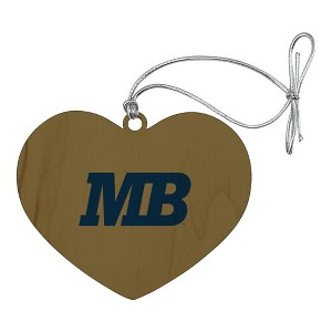 California State University Monterey Bay Secondary Logo Heart Love Wood Christmas Tree Holiday Ornament - 1 of 3