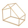 Twin Size Wooden House Bed, Tent-shaped Floor Bed, Fun Playhouse Bed Frames, House Bed Frame With Roof, For Kids Girls & Boys Home Bedroom - 4 of 4