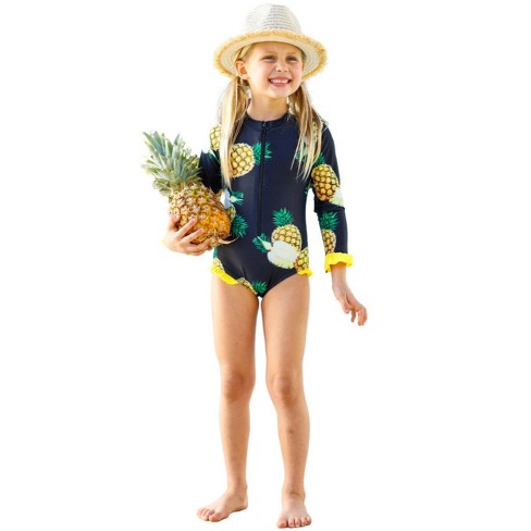 Girls Be A Pineapple One Piece Rash Guard Swimsuit - Mia Belle Girls :  Target