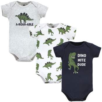 Hudson Baby Infant Boys Cotton Bodysuits, Dinomite Dude