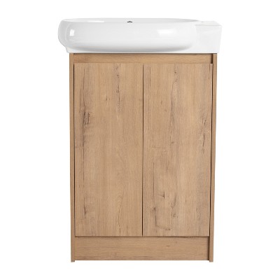 Vynxaria 23" Freestanding Bathroom Vanity with Sink, Soft Close Doors