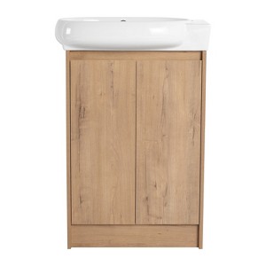 Vynxaria 23" Freestanding Bathroom Vanity with Sink, Soft Close Doors - 1 of 4