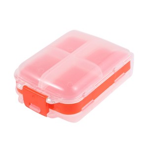 Unique Bargains 8 Grids 3 Fold Pill Case 1 Pc - 1 of 4