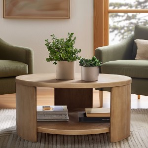 Round Coffee Table with Shelf - 1 of 1