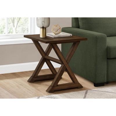 Monarch Specialties Accent Table 2 Tier End Side Table Square Nightstand Bedroom Lamp Brown Veneer Traditional