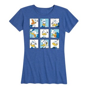 Women's - Disney - Donald Grid Short Sleeve Graphic T-Shirt - 1 of 4