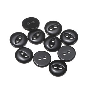 Unique Bargains Round Resin 2-Hole Fish Eye Craft Replacement Sewing Button 10 Pcs - 1 of 4