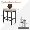 Saddle Bar Stools Set of 2 with Modern Metal Legs, for Home Kitchen - 2 of 4