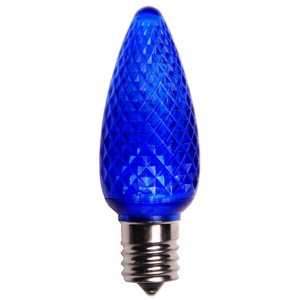 Northlight Pack of 4 Faceted Transparent Blue LED C9 Christmas Replacement Bulbs - 1 of 1