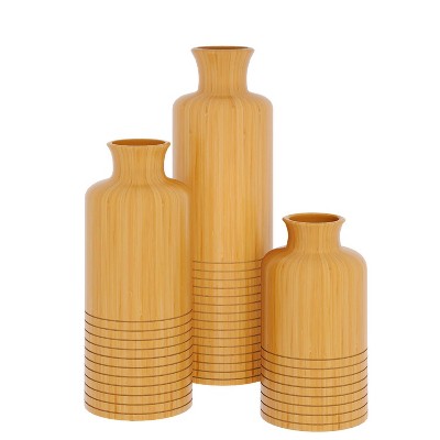 Creative Scents Harmony  Set Of 3 Vases with Sturdy Base for Displaying Fresh or Dried Flowers