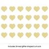 40ct Glitter Hearts Stickers Gold - Spritz™ : Target