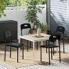 Dining Chairs Set of 1, Stackable Modern Kitchen Chairs, Plastic Dining Room Chair with Metal Legs, Waterproof & Stain-Resistant, Black - 4 of 4