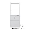 2-Piece Nightstand Set with USB Charging Station and Voice-Activated Night Light, Bedside Table with Storage for Modern Bedrooms-3irtyhousy - 3 of 4