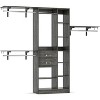 Besiost All-in-one Closet Organizer System with Wood Drawers, Tower Shelving, Hanging Rods - 3 of 4