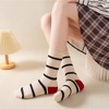Anna-Kaci 3 Pairs Women's Mid-Calf Striped Casual Cotton Socks - 4 of 4