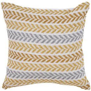 Set of Two 18" X 18"  Beach Chevron Cotton Zippered Pillow - 1 of 4