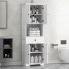 NicBex Tall Bathroom Storage Cabinet with 4 Doors& Large Open Shelf,Matte Finish Corner Cabinet with Anti-Tipping Device - 2 of 4
