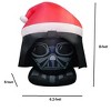 Gemmy Star Wars 8-FT Darth Vader Head in Santa Hat Christmas Inflatable - 3 of 4