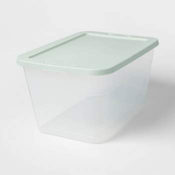 56qt Storage Box Assorted Gray and Green Lids - Room Essentials™