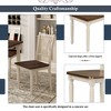 YOOCOZZ  6-Piece Classic Dining Set with Table & Bench- Brown+Cottage White - 4 of 4