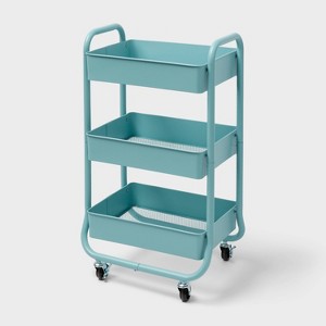 3 Tier Metal Utility Cart Blue - Brightroom™ - 1 of 2