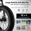 Grungis Mountain Bike with Front Suspension for Kids,Bicycles with High Carbon Steel Frame,Shimano 7 Speeds Disc Brakes,Durable Wide Tires - 3 of 4