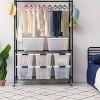 IRIS USA Plastic Storage Bins with Lids and Secure Latching Buckles Natural - 8 Pack - 2 of 4