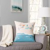 RightSide Designs Bird's Eye Beach Scene Indoor Cotton Throw Pillow - 3 of 4