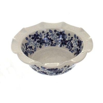 Blue Rose Polish Pottery Christiana Small Scallop Serving Dish