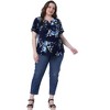 Agnes Orinda Women's Plus Size Floral Print Smocked Short Sleeve Retro Casual Blouses - 3 of 4