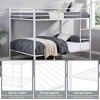 Kumasinova Bunk Bed,Low Profile Bunk Bed Frame with Ladder,High Guardrail,Twin Size Bed Frame for Kids Teens,Metal Slats Support - 4 of 4