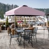 6x6 FT Pop Up Canopy Tent Camping Sun Shelter with Roller Bag Blue/Gray/White/Pink - 2 of 4