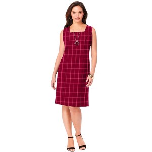 Jessica London Women's Plus Size Bi-Stretch Sheath Dress - 1 of 4