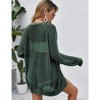 Womens Summer Lightweight Cardigan Long Sleeve Open Front Loose Beach Crochet Cover Up - 3 of 4