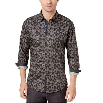 Ryan Seacrest Mens Printed Button Up Shirt