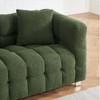 CAVINAS Teddy Fleece Loveseat Sofa with 2 Throw Pillows, Vintage Sofa Couch with Sturdy Hardware Foot Support for Living Room, Bedroom - 3 of 4
