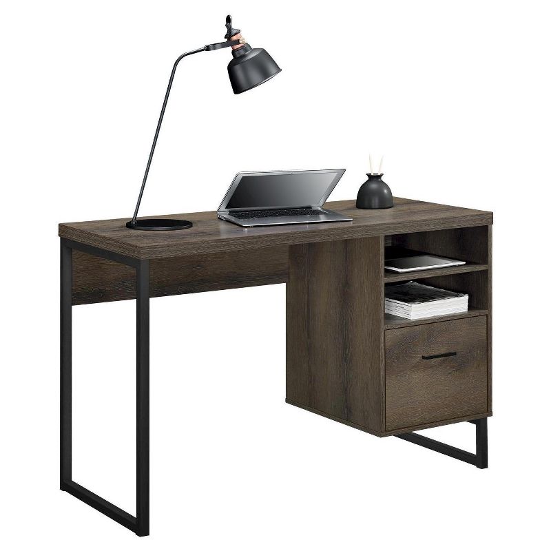 Aspen Hill Computer Desk Mocha Oak - Room &#38; Joy, 3 of 8