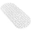 Home Mart Goods Clear Stone Pebbles Vinyl Non-Slip Bathtub Shower Mat With Suction Cups -26" x14" - 2 of 4