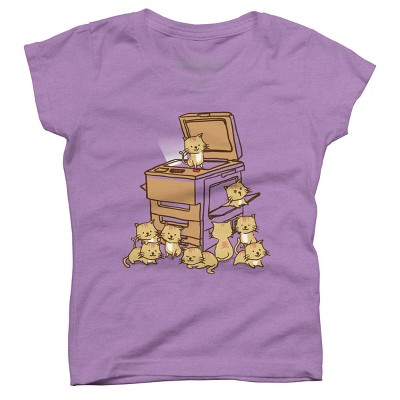 Girl's Design By Humans Copycat By radiomode T-Shirt