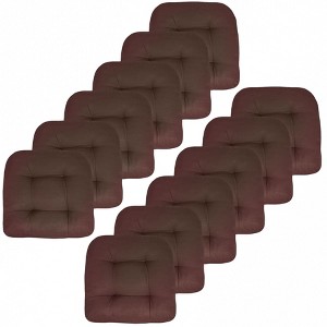 Patio Cushions Outdoor Chair Pads Thick Fiber Fill Tufted 19" x 19" by Sweet Home Collection® - 1 of 4