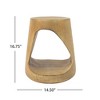 CAVINAS MGO Hollow Patio Side Table, Wood-like Texture Outdoor End Table, Round Sofa Side Table -Indoor/Outdoor End Table - 3 of 4