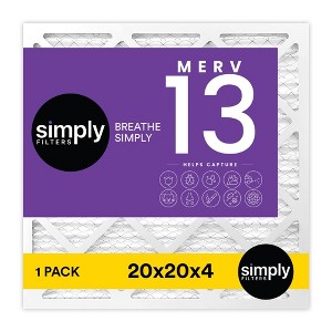 Simply Air Filter, MERV 08, MERV 11, MERV 13, 1 Pack, Furnace Air Filter for HVAC - 1 of 4