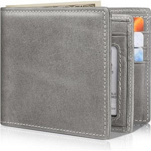 Paaaawaters Mens Wallet Genuine Leather Bifold RFID Blocking Wallet for Men - 1 of 4