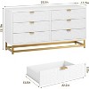 53.5" Large Dresser Organizer, 6 Drawer w/Metal Handle Legs,  6 Chest of Drawers, Dressers with Drawers for Closet, Hallway, Living Room, Entryway - 4 of 4