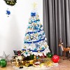 Tangkula 6ft White Artificial PVC Christmas Tree Festive Winter Tree w/ Stand - 4 of 4